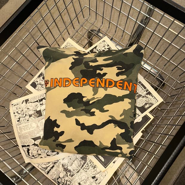 Independent camo pattern logo Hood sweat