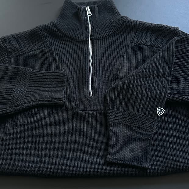 헤리티지 플로스 니트 반집업