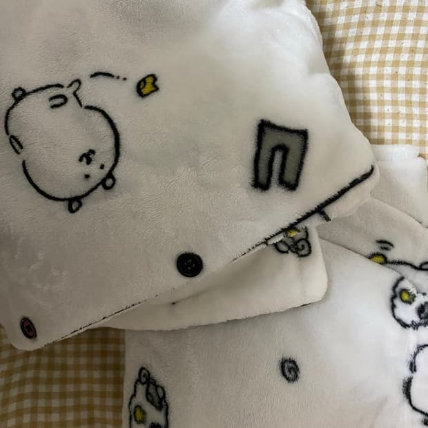 스파오 농담곰 수면잠옷 화이트 M 미착용 새상품