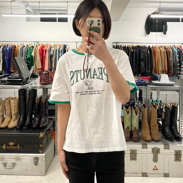 PEANUTS snoopy ringer t-shirts 스누피 링거티
