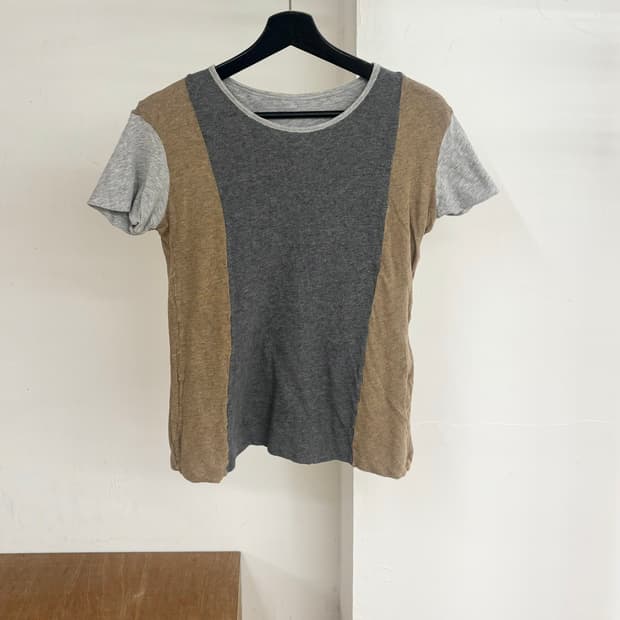 요지 야마모토 리버시블 그레이 반팔 티셔츠