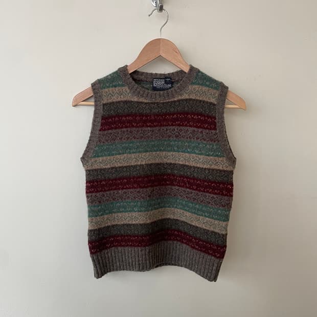 vintage scotland wool vest knit