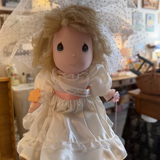 미국빈티지 프리셔스모먼트 봉제인형/웨딩드레스