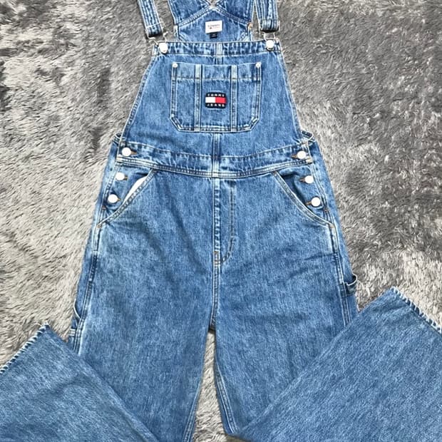 [[여성 S, A급] 타미힐피거(TOMMY) 멜빵 데님팬츠p207 