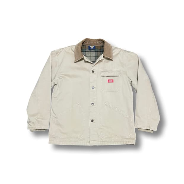 [L] 디키즈 베이지 코듀로이 칼라 워크 자켓 디트로이트맛