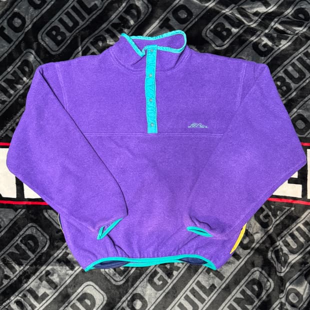 엘엘빈 스냅 티 플리스 풀오버 그레이프 틸