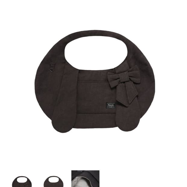 누엣 Bunny Ribbon Hobo Bag _ brown