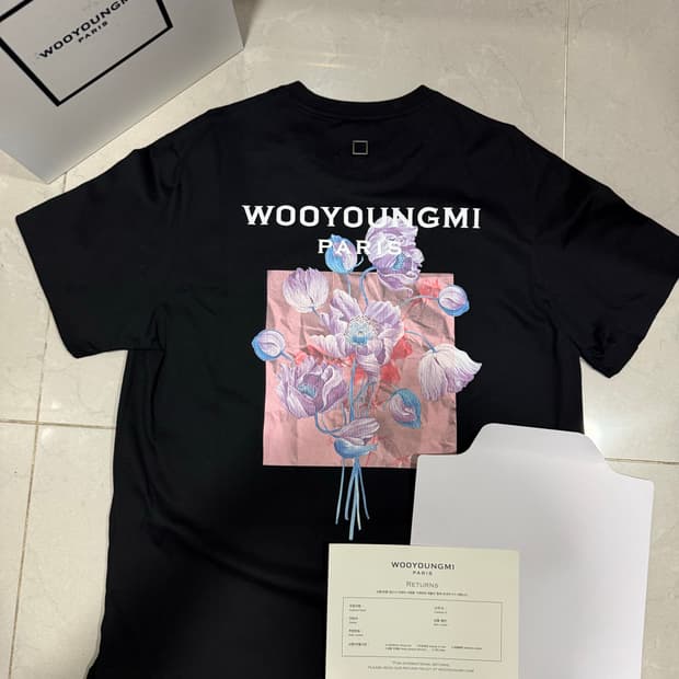 [당일출고,46사이즈] 우영미 플라워 반팔