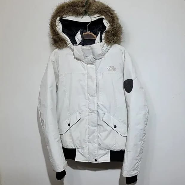 (L) 노스페이스 맥머도 다운자켓 화이트 거위털 후드 패딩점퍼 