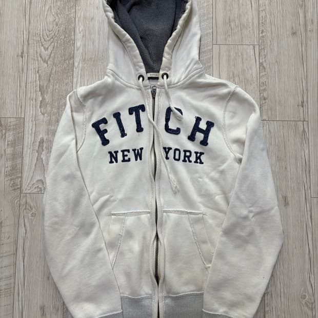 아베크롬비 후드집업 화이트 L