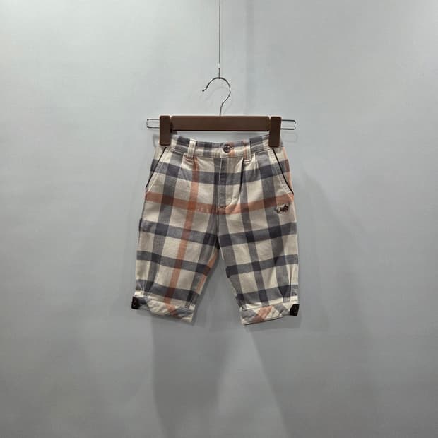 닥스 키즈 체크 7부 바지 110/5Y