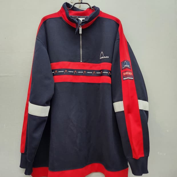 올드스쿨 헤드 로고/와펜 사이드라인 아노락 긴팔 L(XL)