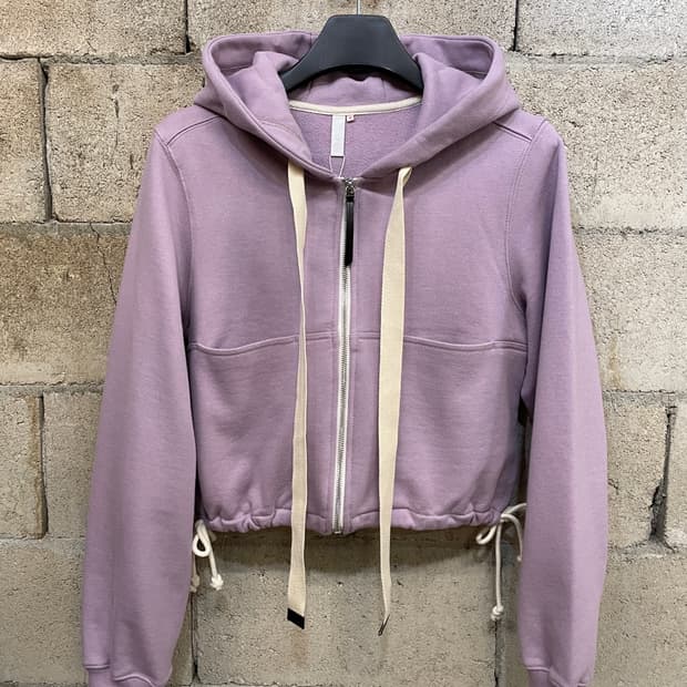 기준 크롭 후드집업 