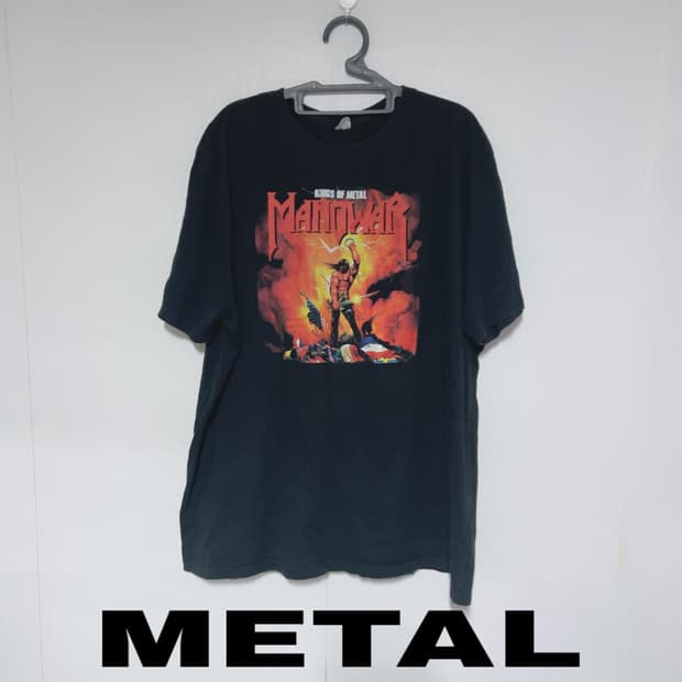 빈티지 올드스쿨 메탈 여름 빅사이즈 공용 락티셔츠