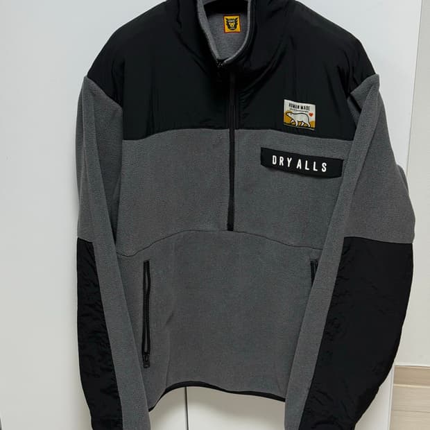 휴먼 메이드 플리스 하프집 자켓 그레이