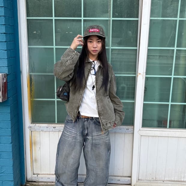 [unisex] 빈티지 디트로이트 워크웨어 자켓- khaki