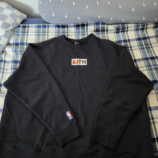 나이키x키스 KITH  뉴욕 닉스 플리스 크루넥 블랙 3XL사이즈