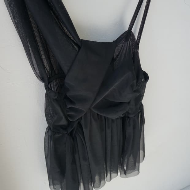 Draped Tulle Cami Top