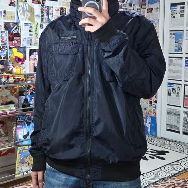 JPN 알렉스 로간 네이비 바람막이 집업 자켓