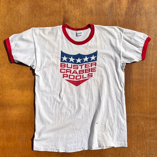 70’s Vintage Champion Blue Bar Ringer T
