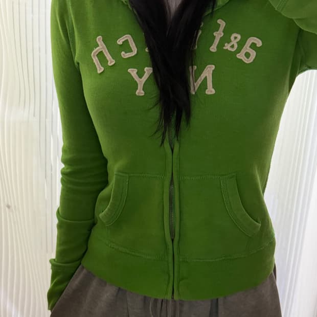 아베크롬비 초록 후드집업 xl