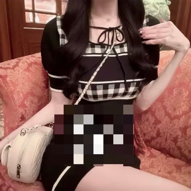 GRL 그레일 반팔 체크 원피스 일브 스나계