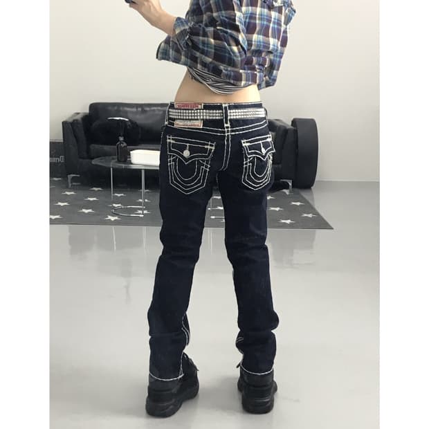 True Religion Stitch Cotton Jeans