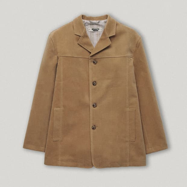 스무드무드 레터 카멜 코튼 자켓