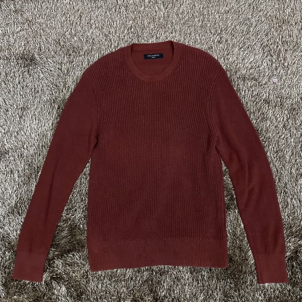 올세인츠 AllSaints 와인 크루넥 니트 S