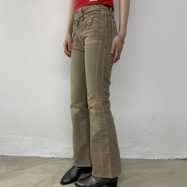 Sand denim pants