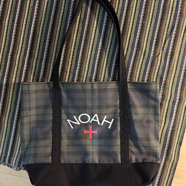 noah 노아 타탄 프린트 토트 블랙워치