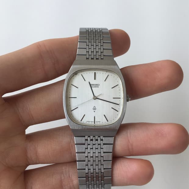 70s seiko chariot square silver dial