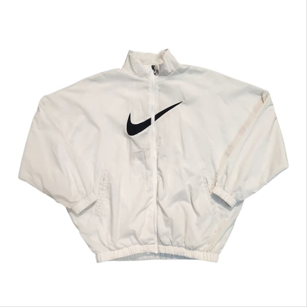 나이키 화이트 바람막이 (S)
