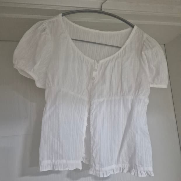 여자 여름 반팔 블라우스