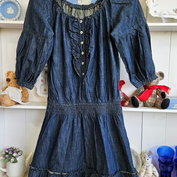 LEST ROSE(레스트로즈) 데님 오프숄더 원피스