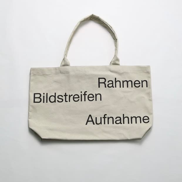 enorum film tote bag beige