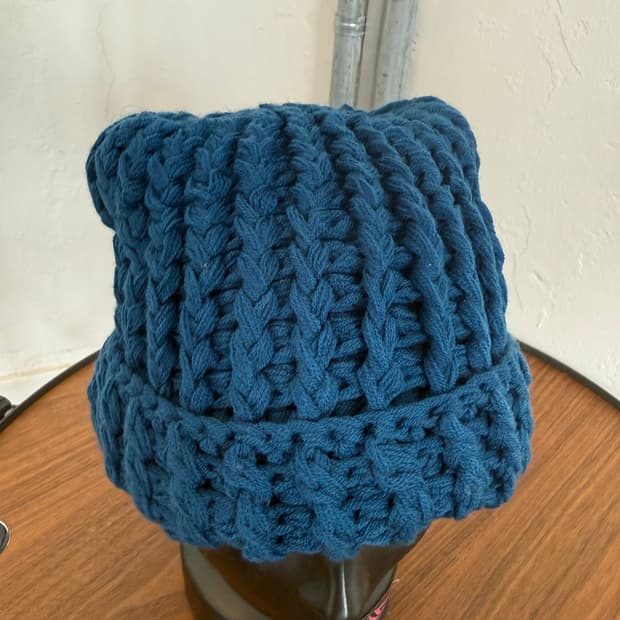 청키 스퀘어 고양이 비니