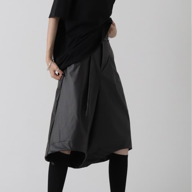Morning-cut Leather Half Pants [ Brown]