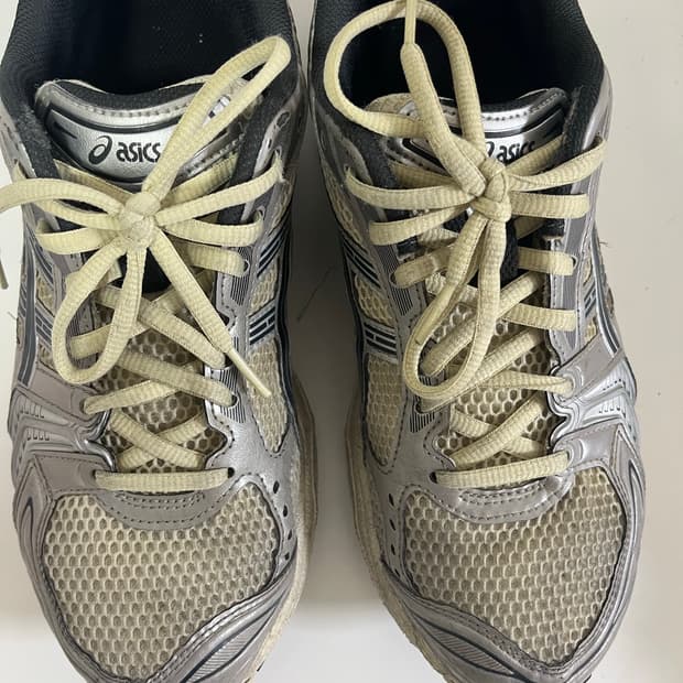 아식스 젤 카야노 14 오이스터 화이트 스티플 그레이