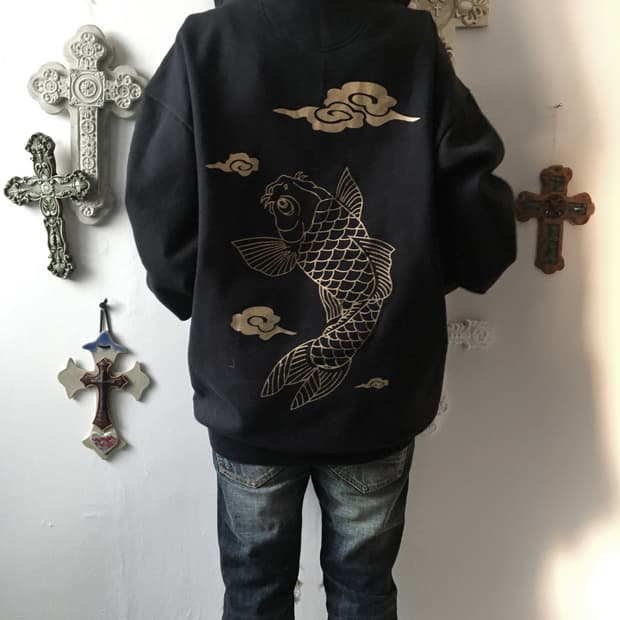 oriental point hood zip up