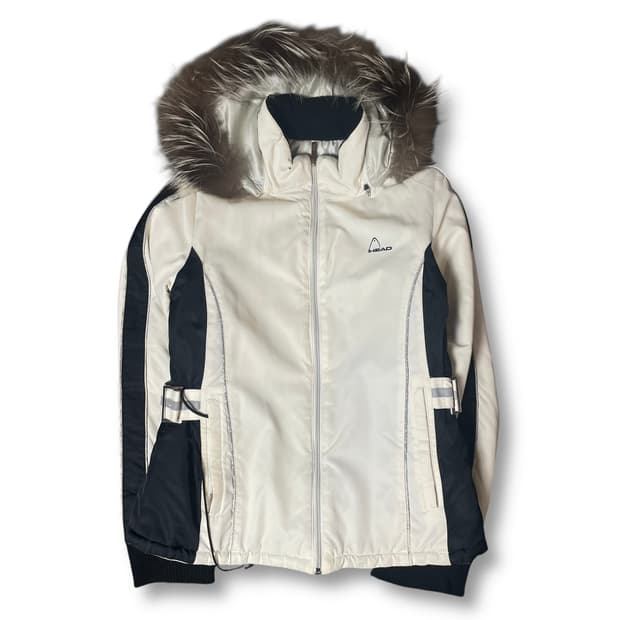 HEAD 화이트 블랙 퍼 패딩