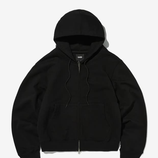 스웨이드 BASIC HOOD ZIP UP [BLACK]