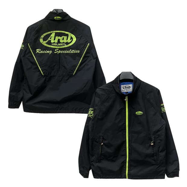Arai 아라이 블랙 형광 바람막이 라이더 자켓 M