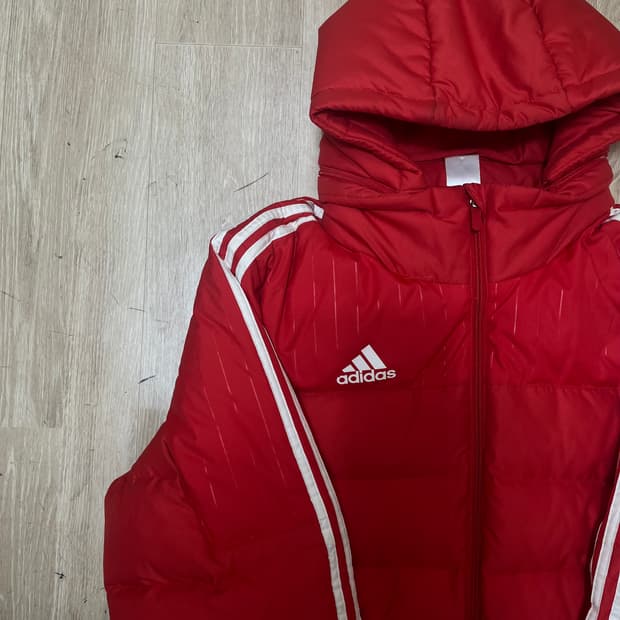 아디다스 티로15 롱 다운 자켓 레드 2XL(110)
