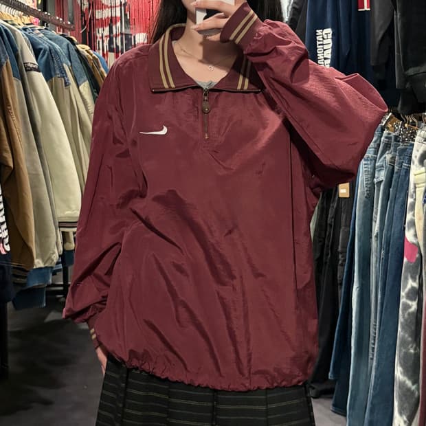 [IM] Nike 나이키 아노락 버건디 웜업