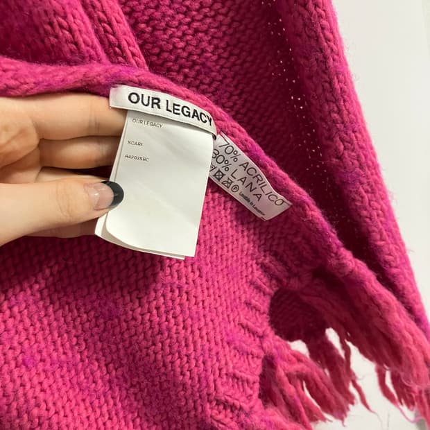 아워레가시 핑크 목도리 머플러