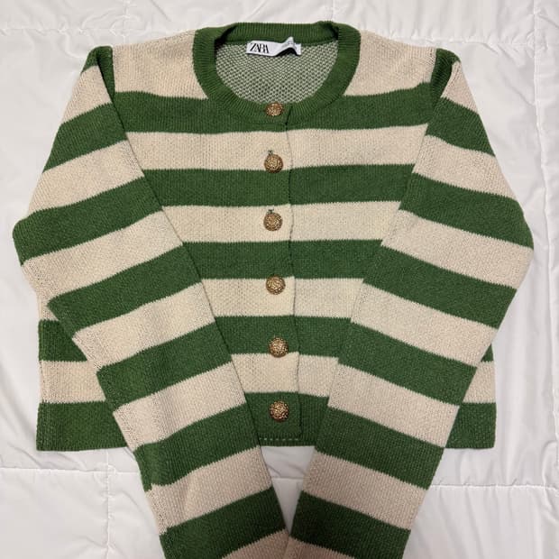 자라 스트라이프 가디건