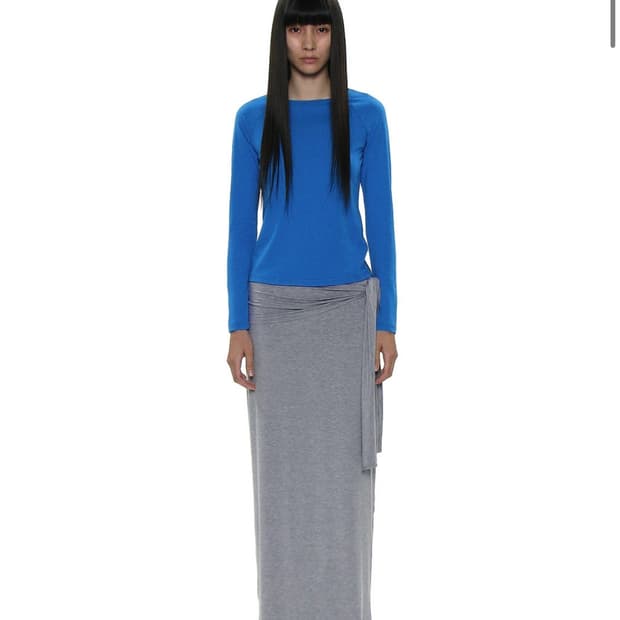 파르티멘토우먼 semi sheered long sleeve tee