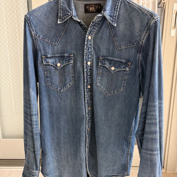 RRL 슬림핏 웨스턴 셔츠 