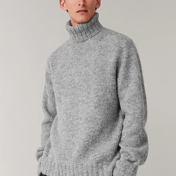 코스 COS 청키 터틀넥 니트 멜란지 L